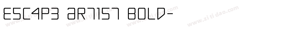 Escape Artist Bold字体转换
